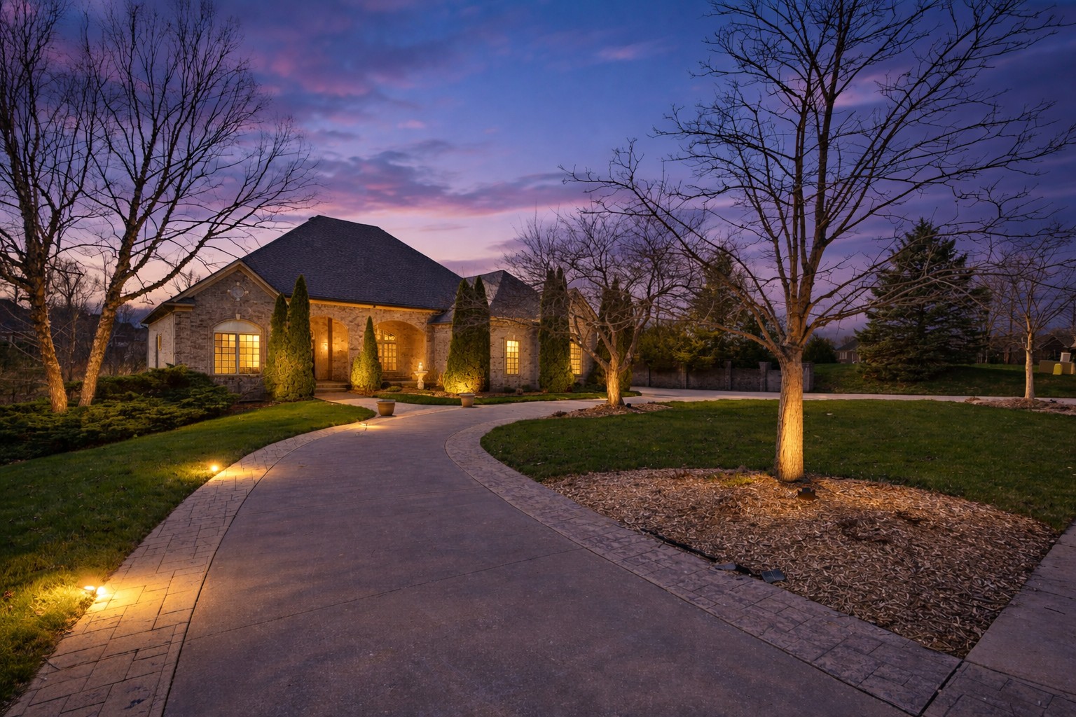 Home at twilight